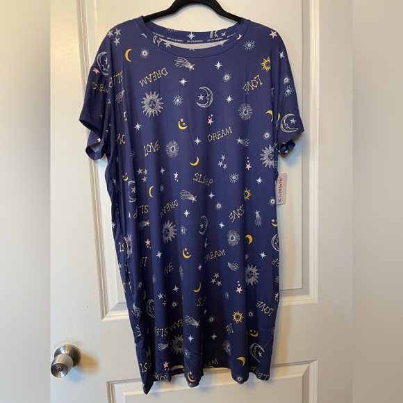 Joyspun Women's L-XL Dreamy Soft Collection Starry Night Sleepshirt - Picture 2 of 8